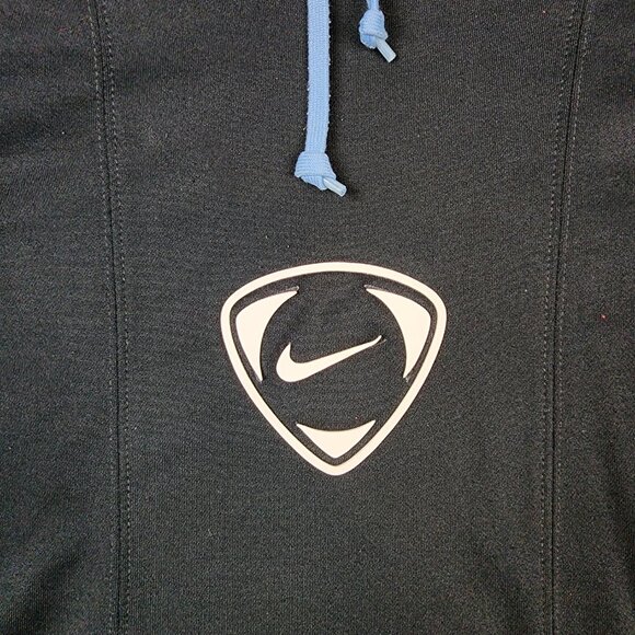 Vintage Nike Hoodie Men's XXL Black Pockets Pullover Sports Track Athletic - Picture 3 of 8